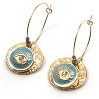 Firetti Paar Creolen Ohrschmuck Auge