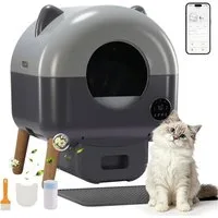 GTPLAYER Katzentoilette Katzenklo Selbstreinigend, 66L Automatisches Katzenklo, Mit App-Steuerung & Infrarotsensor, Anti-Einklemmung