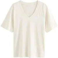 Next V-Shirt T-Shirt mit V-Ausschnitt aus Baumwolle und Modal (1-tlg)