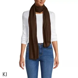 Metallic-Schal für Damen, Damen, size: regular, Braun, Metall/Viskose, by Lands' End