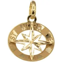 Bella Carina Kettenanhänger Herren Schmuck Anhänger Kompass 585 Gold 14 Karat, 585 Gold