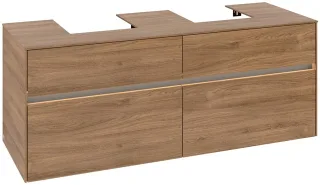 Villeroy & Boch Waschtischunterschrank Collaro C103B0 1400x548x500mm mit Beleuchtung Kansas Oak C103B0RH
