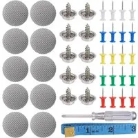 FOUORTUNATE-BEE Reparatur-Set 65 Stück Dachhimmel Reparatur Set, KFZ Reparatur Nieten,Auto Dachhimmel Reparatur Knopf,Auto Dach Nieten,Auto Dachhimmel Reparatur,mit Stecknadeln Schraubendreher Maßband für Alle Autos