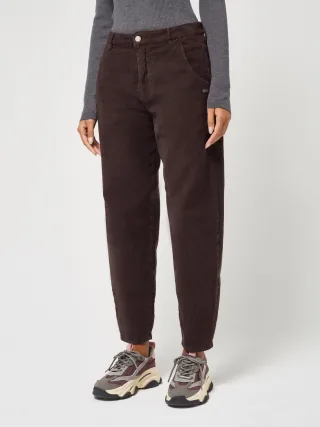 GANG Damen Hosen 94VIA - balloon fit Hose chocolate plum