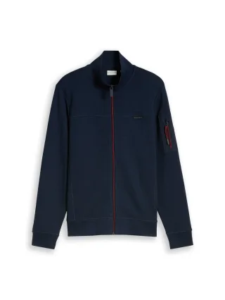 Tom Tailor - Sweatjacke mit Ärmeltasche sky captain blue - Gr. - S