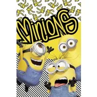Wohndecke Minions 2 "Banana" Fleecedecke Schmusedecke Kuscheldecke 100 x 150 cm, Jerry Fabrics