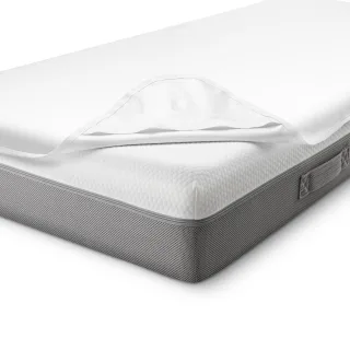 Sleezzz Vital wasserdichter Molton Matratzenschutz Fixspann 180 x 200 cm, Matratzenschoner aus 100% Baumwolle in weiß