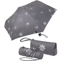 Esprit Stockregenschirm Mini-Schirm im praktischen, kleinen Täschchen, Bits and Stars - silber-metallic