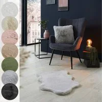 LUXOR living Fellteppich Novara, fellförmig, Höhe: 30 mm, Kunstfell, weiche Kaninchenfell-Haptik, waschbar, auch als 2er Set
