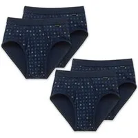 Schiesser Slip Essentials mit Eingriff, gemustert, im 4er Pack