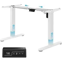 HOMALL Schreibtisch 100-160cm, Elektrisch höhenverstellbares Gestell, Super Belastung (LED-Anzeige mit zwei Speichereinstellungen für die Höhe und einem Haken)