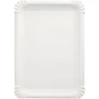 PAPSTAR Pappteller Teller, Pappe pure eckig 16,5 cm x 23 cm weiss 250 Stk