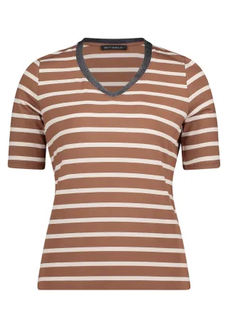 Betty Barclay - Ringelshirt brown/nature - Gr. - 38