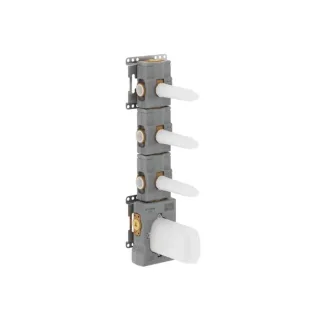 Dornbracht Unterputz-Grundkörper 3553197090 mit 3 Ventilen, für Wandbefestigung, 3/4", 3/4"