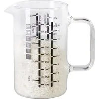 Wenco Messbecher 500 ml Glas hitzebeständig, Küchenbehälter, (1-St., ca. 13 x 13 x 8 cm), Glas, 500 ml, hitzebeständig, präzise Skala, Mikrowellengeeignet