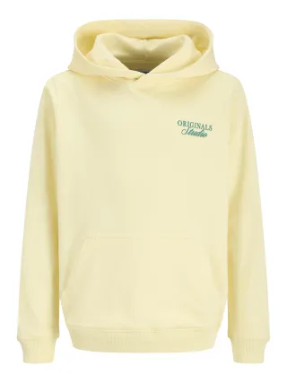 JACK&JONES - JORNORREBRO TYPO BACK SWEAT HOOD SN JNR Pastel Yellow - Gr. - 140
