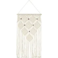 vidaXL Wanddekoobjekt Makramee Wandbehang 40x80 cm Baumwolle