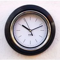 LB H&F Lilienburg Badezimmeruhr Uhr Wanduhr Bad Badezimmer Badezimmeruhr Baduhr modern (Design Quarzuhr Kunststoff Küchenuhr schwarz Küche Wand)