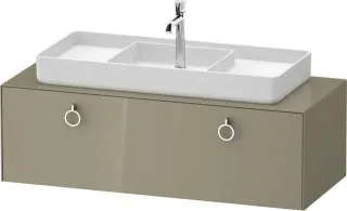 Duravit White Tulip Konsolenwaschtischunterbau wandhängend Stein Grau Hochglanz 1300x550x408 mm - WT WT4982MH2H20010