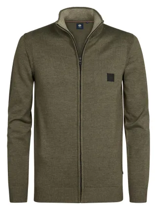 Petrol Industries - FeinstrickStrickjacke Nevada Herren - Grün