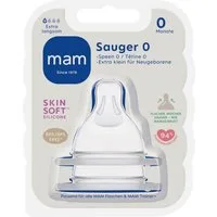 MAM Flaschensauger SkinSoft Weithals Trinksauger aus weichem Silikon