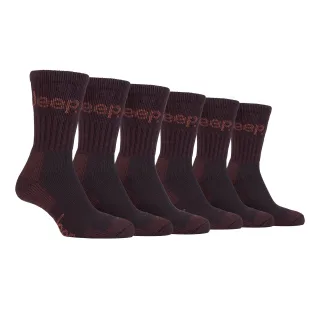 6 Paar Herren Luxus gepolsterte Baumwoll-Wander-Socken