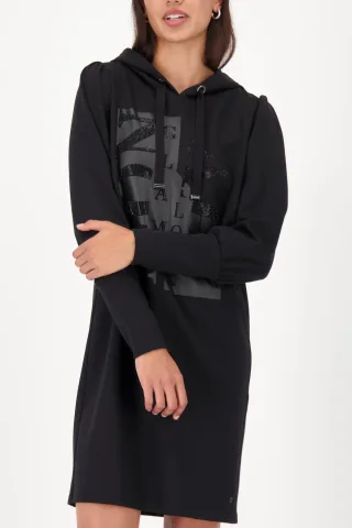 monari - Kleid mit Kapuze schwarz - Gr. - 36