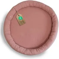 lilimaus Bodenkissen Sitzkissen für Kinder aus Musselin - Spielmatte & Kuschelecke, mit zarter Rüscheneinfassung - zum Lesen, Spielen & Kuscheln