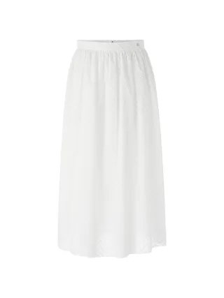 Marc Cain Additions - Faltenrock aus Baumwollmix white - Gr. - 38