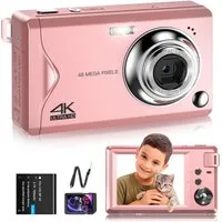 FANNOU Digitalkamera, 48MP 1080P FHD Fotokamera mit 3,0 Zoll Bildschirm Kompaktkamera (16X Digitalzoom Tragbar Kompaktkamera, mit 32GB TF-Karte)