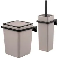 bremermann Badaccessoire-Set 2tlg. Bad-Set SAVONA Softtouch inkl. Wandhalterung, 2 tlg.