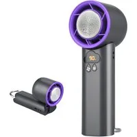 CkeyiN Handventilator Mini Ventilator USB Tragbarer Akku Ventilator mit LED-Anzeige faltbar, Eisporzellankühlung 100 Windgeschwindigkeitsstufen 3600mAh Akku