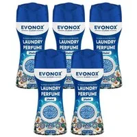 EVONOX Wäscheparfüm Wäscheparfüm–lang anhaltende Frische für alle Textil Orchidee & Lilie (5-St), Parfüm für Waschmaschinen 210 g