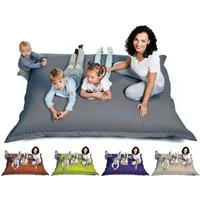 sunnypillow Sitzsack aus Kunstleder Outdoor & Indoor für Kinder & Erwachsene, 100 x 150 cm mit 140L Styropor Füllung