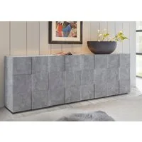 Home affaire Sideboard Dama Breite 241, Kommode 4 Türen, Anrichte, Front in 3D-Optik, viel Stauraum, verschiedene Farben