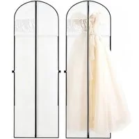 Mutig Kleidersack Kleidersack groß, 2 Stück Kleidersäcke 180*60cm, Anzug Aufbewahrung (Kleid Organizer, Kleiderschutzhülle mit Reißverschluss, Kleiderschutz für Kleid Hemden Wintermantel Sakko Abendkleider Etc)