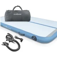 VENDOMNIA Turnmatte AIR Tracking TRACK Matte - aufblasbar, Tumbling Matte (10 cm - 20 cm hoch, mit elektrischer Pumpe, Farbwahl, Größe: 1 2 3 4 m Tumblingmatte, Gymnastikmatte, Turnmatte, Trainingsmatte, Fitnessmatte)
