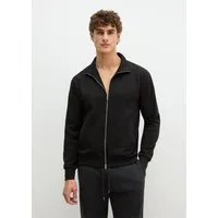 Marc O'Polo Sweatjacke Mix N Match Interlock mit kleinem Stehkragen, Reißverschluss und langen Ärmeln