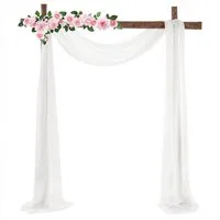 GarveeMore Wabendekoration 1 Stück 70 * 550 cm Elastische Chiffon Bogen Vorhang für Hochzeit