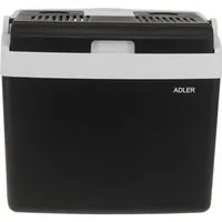 Adler Elektrische Kühlbox AD 8091, tragbar, 25L, für Auto, Camping, Picknick, schwarz, grau