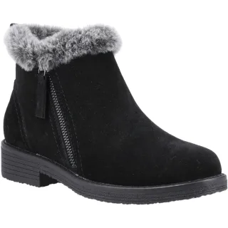 Hush Puppies Marnie Wildleder Damen Schwarz Winter Stiefeletten