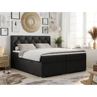 MKS MÖBEL Boxspringbett ALDA (Set, Packung, T30-Schaum, zwei Bettkästen, gepolsterte Kopfstütze), Doppelbett, Multipocket-Matratzen, Modern Bett