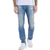 emilio adani Stretch-Jeans Herren Jeans mit Wascheffekt, Marineblau