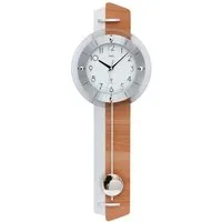 AMS Funk-Pendelwanduhr 5271 (Quarzuhr,Holzgehäuse,Esszimmer,Wohnzimmer,Made in Germany)