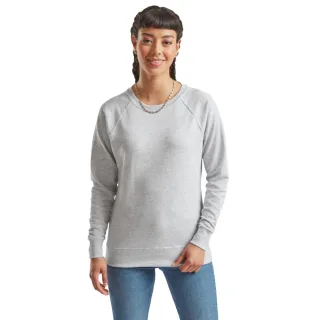 Fruit of the Loom - Sweatshirt Leicht für Damen Raglanärmel (Grau meliert)