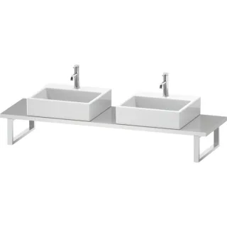 Duravit DuraStyle Konsole DS105C03535 für Aufsatzbecken, 2 Ausschnitte, Stärke 3 cm, Eiche terra