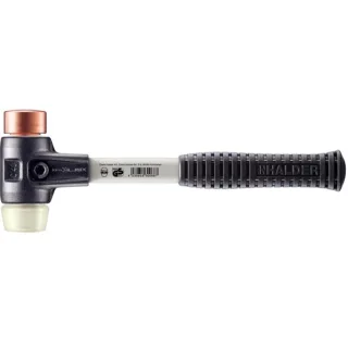 HALDER SIMPLEX - Schonhammer mit verstärktem TE-Gehäuse und Fiberglasstiel, Kupfer / Nylon - 3748.040