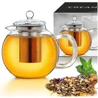Creano Teekanne Teekanne “Schnabel” 1,3l, 1,3 l, (1er-Set, 2-St., Teekanne & Deckel), tropffrei