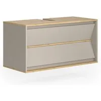 Vicco Waschbeckenunterschrank Edelin, Cashmere/Artisan, 100 x 50 cm mit 2 Schubladen (1-St)