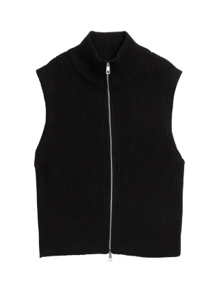 Denim Tom Tailor - Pullunder mit Reißverschluss deep black - Gr. - S